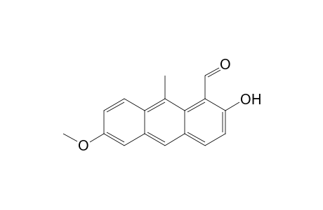 1-Anthracenecarboxaldehyde, 2-hydroxy-6-methoxy-9-methyl-