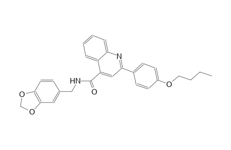 N-(1,3-benzodioxol-5-ylmethyl)-2-(4-butoxyphenyl)-4-quinolinecarboxamide