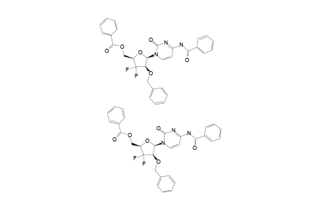 N-(4)-BENZOYL-N-(1)-(2-O-BENZYL-5-O-BENZOYL-3-DEOXY-3,3-DIFLUORO-D-ARABINOFURANOSYL)-CYTOSINE