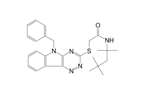 2-[(5-benzyl-[1,2,4]triazino[5,6-b]indol-3-yl)sulfanyl]-N-(1,1,3,3-tetramethylbutyl)acetamide