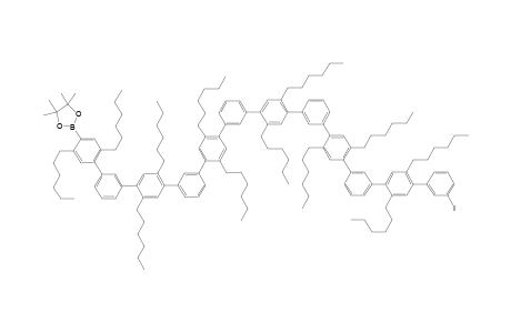 3'-Iodo-5-(4,4,5,5-tetramethyl[1,3,2]-dioxaboroncyclopentyl)hexa[1-(1,4-dihexylphenyl)benzene]