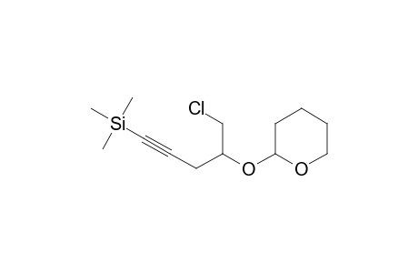 1-Chloro-5-trimethylsilyl-2-(2-tetrahydropyranyloxy)pent-4-yne