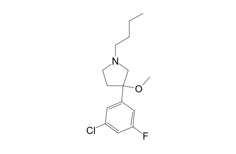 1-BUTYL-3-(3-CHLORO-5-FLUOROPHENYL)-3-METHOXYPYRROLIDINE