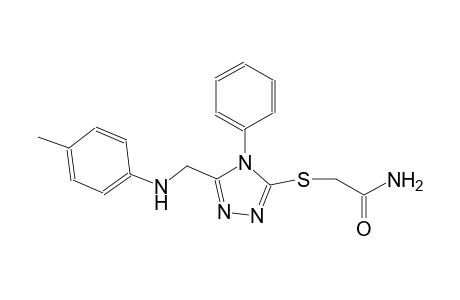 2-{[4-phenyl-5-(4-toluidinomethyl)-4H-1,2,4-triazol-3-yl]sulfanyl}acetamide