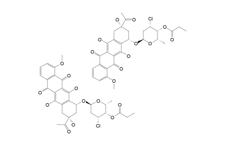 7-O-(3-CHLORO-2,3,6-TRIDEOXY-4-O-PROPANOYL-ALPHA-L-LYXO-HEXOPYRANOSYL)-DAUNOMYCINONE
