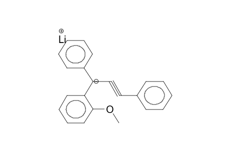 LITHIUM 1-ORTHO-METHOXYPHENYL-1,3-DIPHENYLPROPARGYL (SOLVENT-SPACEDION PAIR)