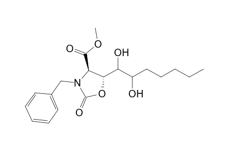 (4R,5R)-3-benzyl-5-(1,2-dihydroxyheptyl)-2-keto-oxazolidine-4-carboxylic acid methyl ester