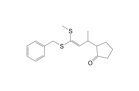 2-(1-benzylthio-1-methylthio-1-buten-3-yl)cyclopentanone