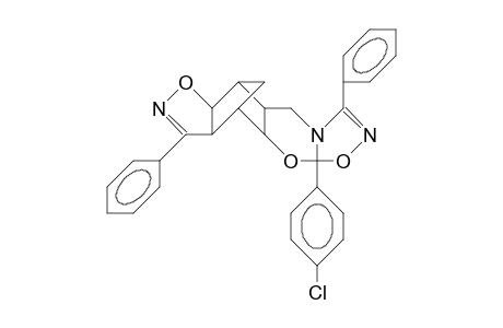 2-P-Cl-ph-3-ph-1,2,4-oxadiazolino(5,4-B)-5,8-methano-2,3,4a,5,6,7,8,8a-octahydro-1,3-benzoxazino(7,6-D)-3ph-isoxazoline