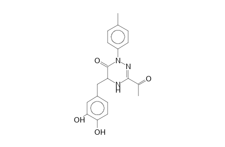 3-Acetyl-5-(3,4-dihydroxybenzyl)-1-p-tolyl-4,5-dihydro-1H-[1,2,4]triazin-6-one