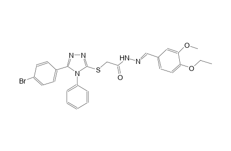 acetic acid, [[5-(4-bromophenyl)-4-phenyl-4H-1,2,4-triazol-3-yl]thio]-, 2-[(E)-(4-ethoxy-3-methoxyphenyl)methylidene]hydrazide
