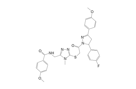 benzamide, N-[[5-[[2-[5-(4-fluorophenyl)-4,5-dihydro-3-(4-methoxyphenyl)-1H-pyrazol-1-yl]-2-oxoethyl]thio]-4-methyl-4H-1,2,4-triazol-3-yl]methyl]-4-methoxy-