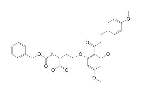 N-BENZYLOXYCARBONYL-O-[(6'-HYDROXY-4,4'-DIMETHOXY-DIHYDRO-CHALCONE)-2'-YL]-HOMOSERINE