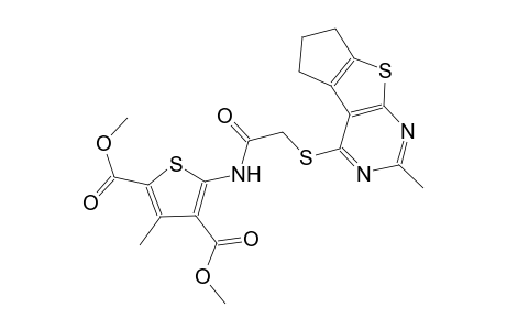 2,4-thiophenedicarboxylic acid, 5-[[[(6,7-dihydro-2-methyl-5H-cyclopenta[4,5]thieno[2,3-d]pyrimidin-4-yl)thio]acetyl]amino]-3-methyl-, dimethyl ester