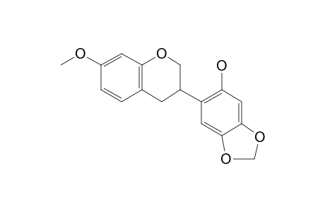 1,3-Benzodioxol-5-ol,6-(7-methoxy-3,4(2H)-dihydro-1-benzopyran-3-yl)-