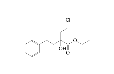 Ethyl 4-chloro-2-hydroxy-2-phenethylbutanoate