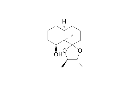 Spiro[1,3-dioxolane-2,1'(2'H)-naphthalen]-8'-ol, octahydro-4,5,8'a-trimethyl-, [4'aR-[1'(4R*,5R*),4'a.alpha.,8'.beta.,8'a.alpha.]]-