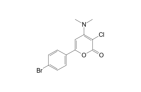 6-(p-bromophenyl)-3-chloro-4-(dimethylamino)-2H-pyran-2-one