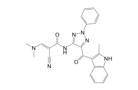 (E)-2-Cyano-3-(dimethylamino)-N-[5-(2-methyl-1H-indole-3-carbonyl)-2-phenyl-2H-1,2,3-triazol-4-yl]acrylamide
