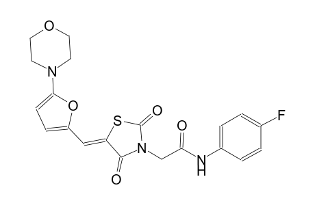 N-(4-fluorophenyl)-2-((5Z)-5-{[5-(4-morpholinyl)-2-furyl]methylene}-2,4-dioxo-1,3-thiazolidin-3-yl)acetamide