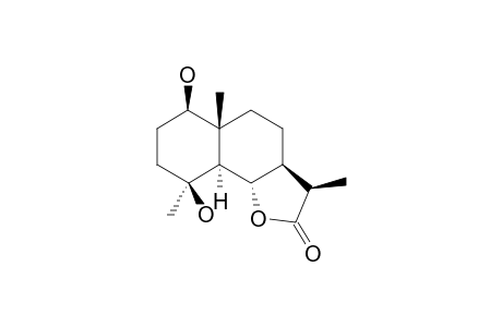 1-BETA,4-BETA-DIHYDROXY-EUDESMAN-5-ALPHA,6-BETA,7-ALPHA,11-ALPHA-H-12,6-OLIDE;1-BETA-HYDROXY-4,11-DIEPICOLARTIN