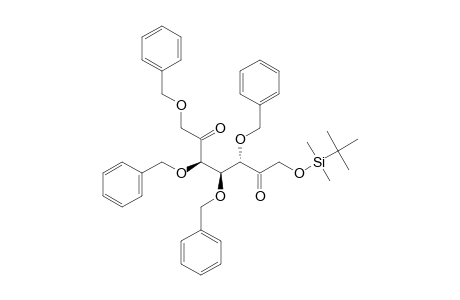 3,4,5,7-TETRA-O-BENZYL-1-O-(TERT.-BUTYLDIMETHYLSILYL)-L-ARABINO-2,6-HEPTODIULOSE