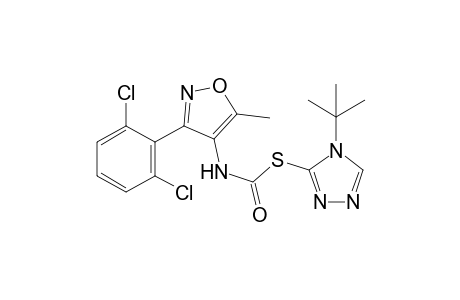 3-(2,6-dichlorophenyl)-5-methylthio-4-isoxazolecarbamic acid, s-(4-tert-butyl-4H-1,2,4-triazol-3-yl)ester