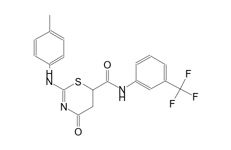 4-oxo-2-(4-toluidino)-N-[3-(trifluoromethyl)phenyl]-5,6-dihydro-4H-1,3-thiazine-6-carboxamide