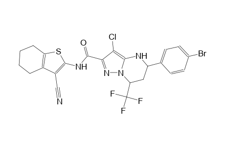 5-(4-bromophenyl)-3-chloro-N-(3-cyano-4,5,6,7-tetrahydro-1-benzothien-2-yl)-7-(trifluoromethyl)-4,5,6,7-tetrahydropyrazolo[1,5-a]pyrimidine-2-carboxamide
