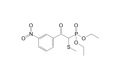 2-Diethoxyphosphoryl-2-(methylthio)-1-(3-nitrophenyl)ethanone