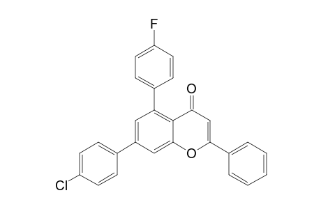 7-(4-Chlorophenyl)-5-(4-fluorophenyl)-2-phenyl-4H-chromen-4-one