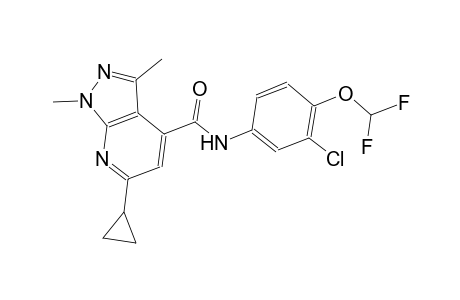 N-[3-chloro-4-(difluoromethoxy)phenyl]-6-cyclopropyl-1,3-dimethyl-1H-pyrazolo[3,4-b]pyridine-4-carboxamide