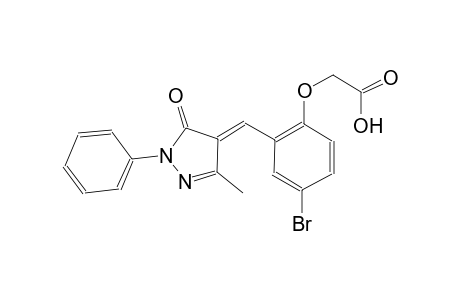 {4-bromo-2-[(E)-(3-methyl-5-oxo-1-phenyl-1,5-dihydro-4H-pyrazol-4-ylidene)methyl]phenoxy}acetic acid