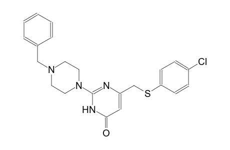 4(3H)-pyrimidinone, 6-[[(4-chlorophenyl)thio]methyl]-2-[4-(phenylmethyl)-1-piperazinyl]-