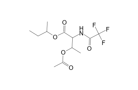 l-Threonine, N-(trifluoroacetyl)-, 1-methylpropyl ester, acetate (ester)