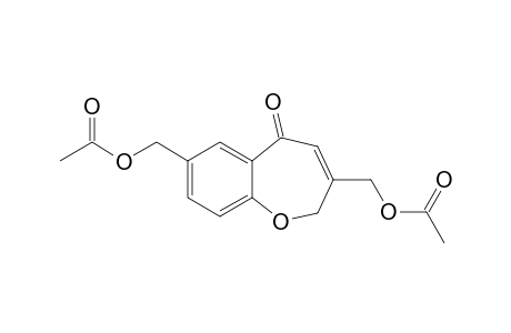 1-Benzoxepin-5(2H)-one, 3,7-bis[(acetyloxy)methyl]-