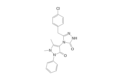 5-(4-Chlorobenzyl)-4-(1,5-dimethyl-3-oxo-2-phenyl-2,3-dihydro-1H-pyrazole-4-yl)-2,4-dihydro-3H-1,2,4-triazole-3-one