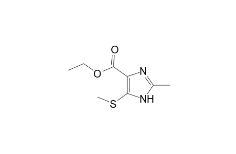 2-methyl-5-(methylthio)imidazole-4-carboxylic acid, ethyl ester