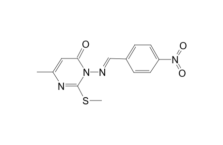 Pyrimidin-4(3H)-one, 6-methyl-2-methylthio-3-(4-nitrobenzylidenamino)-