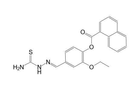 4-{(E)-[(aminocarbothioyl)hydrazono]methyl}-2-ethoxyphenyl 1-naphthoate