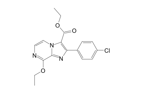 8-ETHOXY-3-ETHOXYCARBONYL-2-(4'-CHLOROPHENYL)-IMIDAZO-[1,2-A]-PYRAZINE