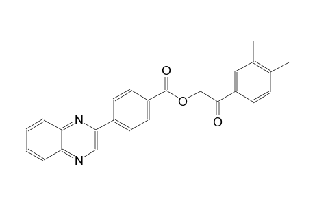 2-(3,4-dimethylphenyl)-2-oxoethyl 4-(2-quinoxalinyl)benzoate