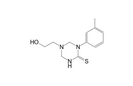 5-(2-hydroxyethyl)-1-(3-methylphenyl)tetrahydro-1,3,5-triazine-2(1H)-thione