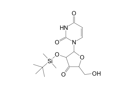 1-[3-[tert-butyl(dimethyl)silyl]oxy-4-keto-5-methylol-tetrahydrofuran-2-yl]pyrimidine-2,4-quinone