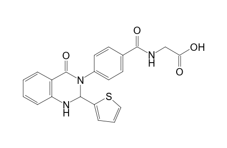 2-({4-[4-Oxo-2-(2-thienyl)-1,4-dihydro-3(2H)-quinazolinyl]benzoyl}amino)acetic acid