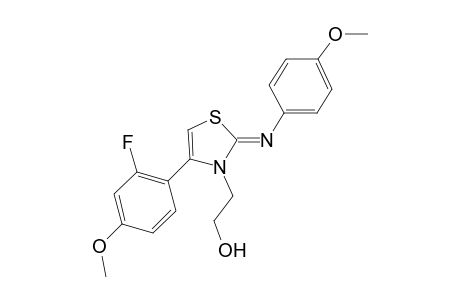 2-(4-(2-fluoro-4-methoxyphenyl)-2-[(4-methoxyphenyl)imino]-1,3-thiazol-3(2H)-yl)ethanol