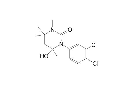 1-(3,4-dichlorophenyl)-6-hydroxy-3,4,4,6-tetramethyltetrahydro-2(1H)-pyrimidinone