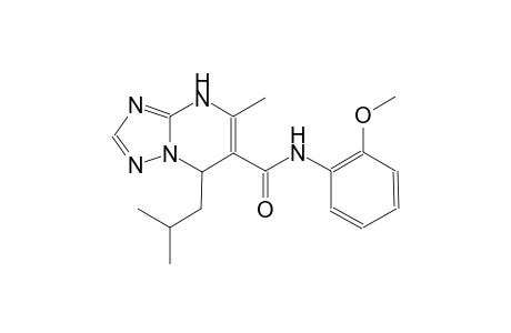 7-isobutyl-N-(2-methoxyphenyl)-5-methyl-4,7-dihydro[1,2,4]triazolo[1,5-a]pyrimidine-6-carboxamide