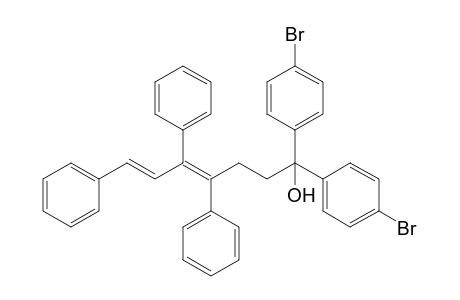 4,5,7-Triphenyl-1,1-bis(p-bromophenyl)hepta-4,6-diene-1-ol