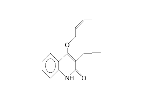 4-(3',3'-Dimethyl-allyloxy)-3-(1',1'-dimethyl-allyl)-2-chinolon